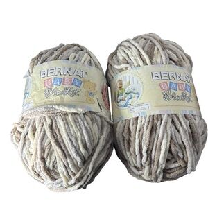 2 Bernat Baby Blanket Yarn color little sand castles